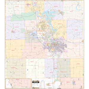 Iowa City & Johnson County, IA Wall Map by Kappa