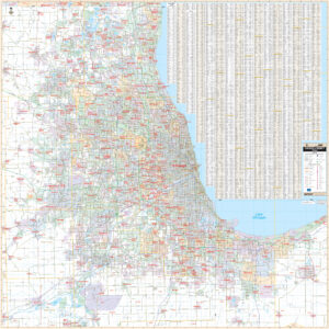 Chicago, IL Vicinity Wall Map by Kappa