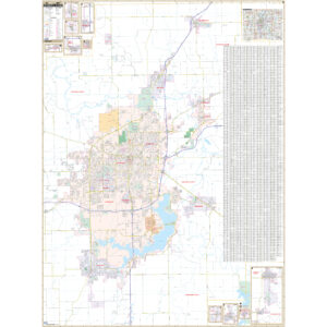 Springfield, IL Wall Map by Kappa