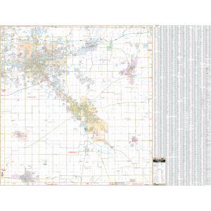 Elkhart County, IN Wall Map by Kappa