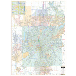 Indianapolis & Marion County, IN Wall Map by Kappa