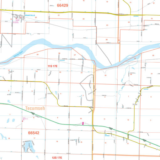 Topeka & Lawrence, KS Wall Map by Kappa - Image 2