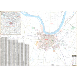 Owensboro, KY Wall Map by Kappa