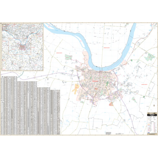 Owensboro, KY Wall Map by Kappa