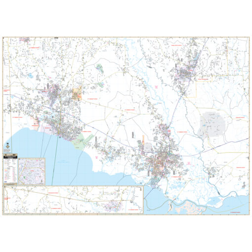St Tammany Parish, LA Wall Map by Kappa