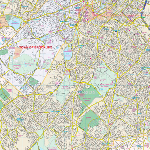 Boston, MA Wall Map by Kappa - Image 2
