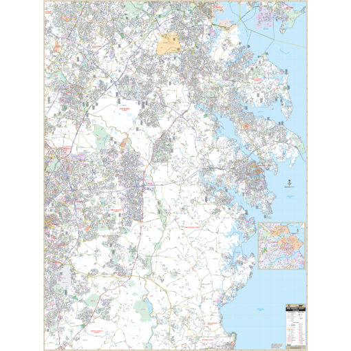 Anne Arundel County, Maryland Wall Map by Kappa