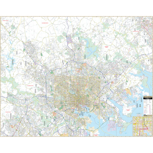 Baltimore, Maryland Wall Map by Kappa