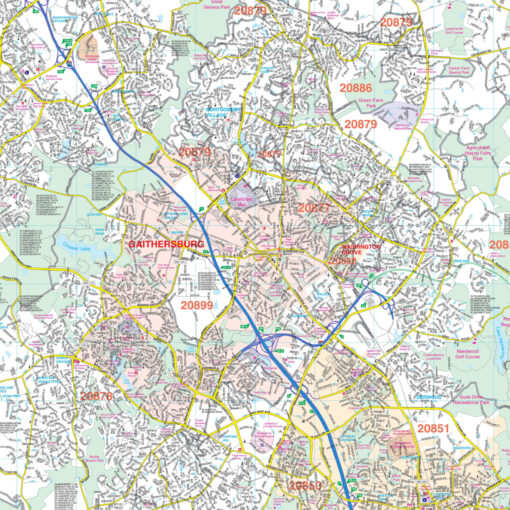 Montgomery County, Maryland Wall Map by Kappa - Image 2