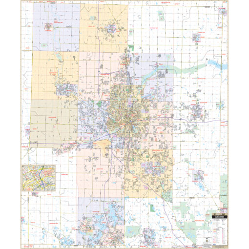 Flint, MI Wall Map by Kappa