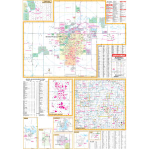 Mt Pleasant, MI Wall Map by Kappa