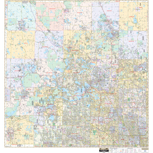 Oakland County, MI Wall Map by Kappa
