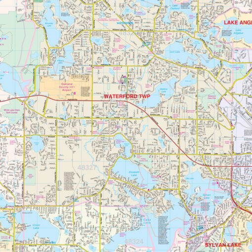Oakland County, MI Wall Map by Kappa - Image 2