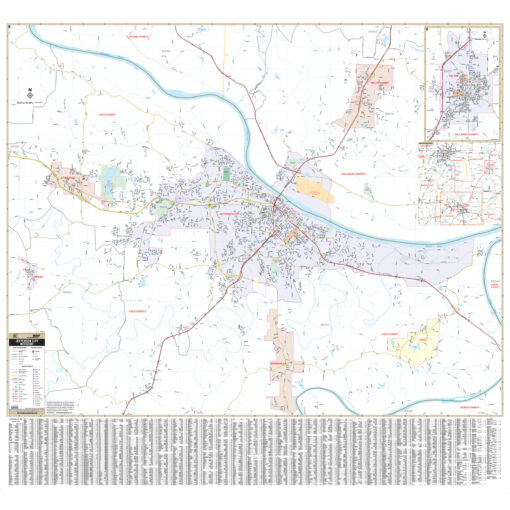 Jefferson City & Fulton County, MO Wall Map by Kappa