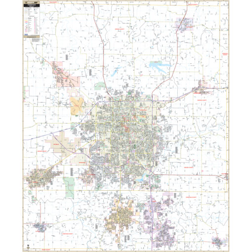 Springfield, MO Wall Map by Kappa