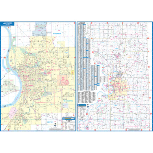 St Joseph, MO Wall Map by Kappa