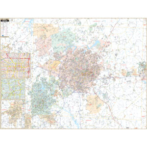Greensboro, High Point, & Guilford County, NC Wall Map by Kappa