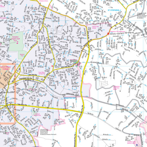Hickory, NC Wall Map by Kappa - Image 2