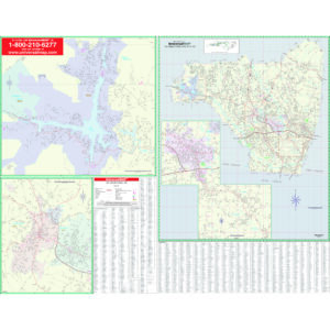 Rutherford County, NC Wall Map by Kappa