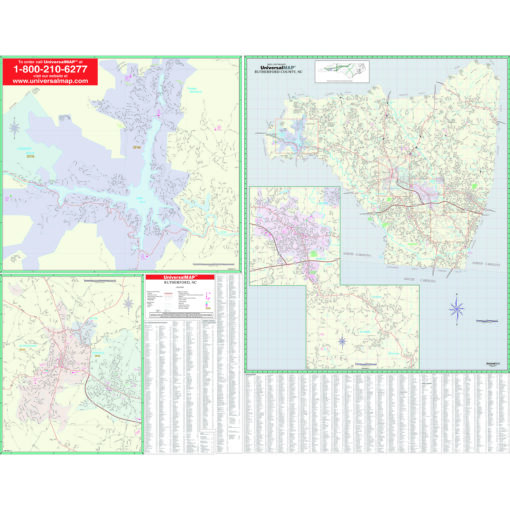 Rutherford County, NC Wall Map by Kappa