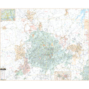 Winston-Salem & Forsyth County, NC Wall Map by Kappa