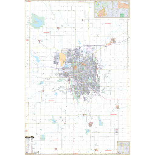Lincoln, NE Wall Map by Kappa