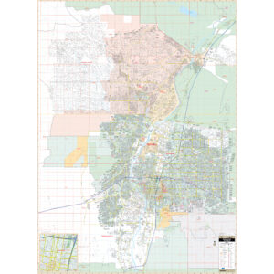 Albuquerque, NM Wall Map by Kappa