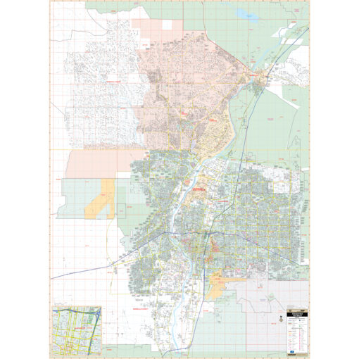 Albuquerque, NM Wall Map by Kappa