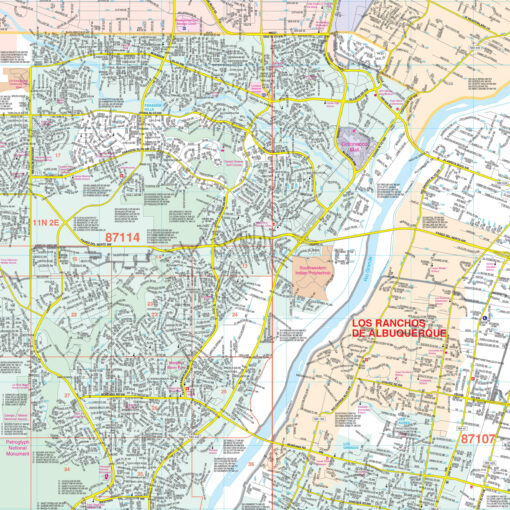 Albuquerque, NM Wall Map by Kappa - Image 2
