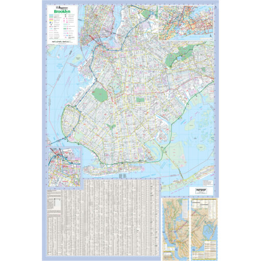 Brooklyn, NY Wall Map by Kappa