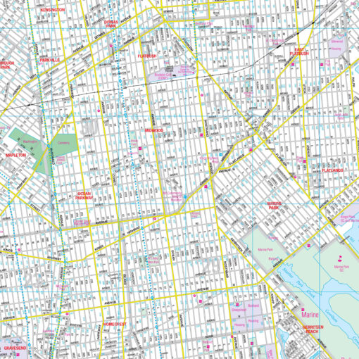 Brooklyn, NY Wall Map by Kappa - Image 2