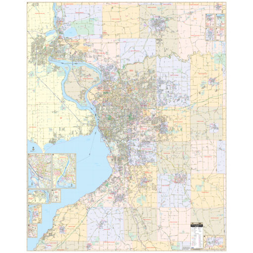 Buffalo & Erie County, NY Wall Map by Kappa