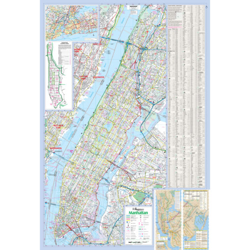 Manhattan, NY Wall Map by Kappa