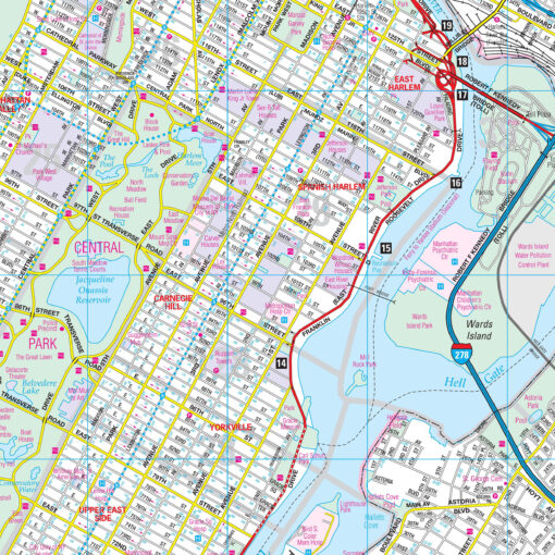 Manhattan, NY Wall Map by Kappa - Image 2