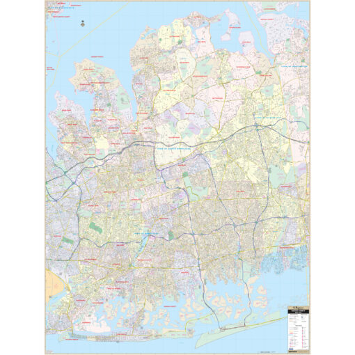Nassau County, NY Wall Map by Kappa