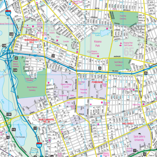 Queens, NY Wall Map by Kappa - Image 2