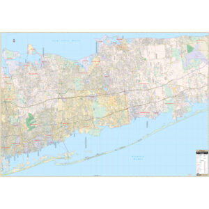 Western Suffolk County, NY Wall Map by Kappa