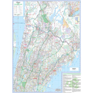 Lower Westchester County, NY Wall Map by Kappa