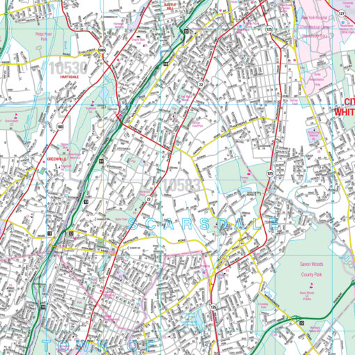 Lower Westchester County, NY Wall Map by Kappa - Image 2