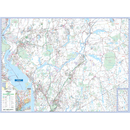 Upper Westchester County, NY Wall Map by Kappa