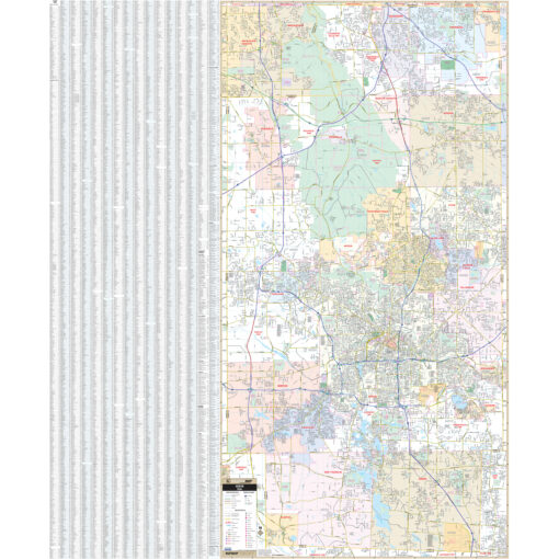 Akron & Summit County, OH Wall Map by Kappa