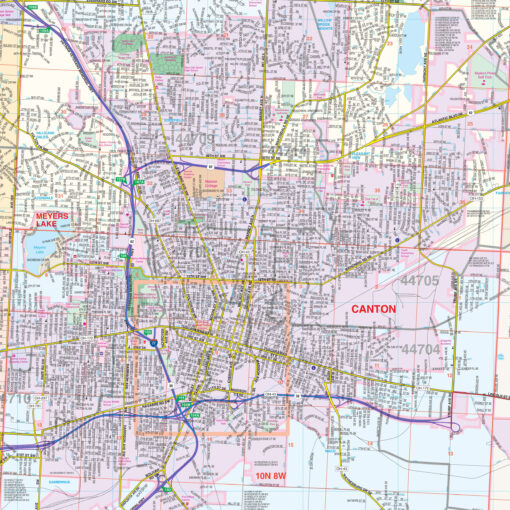 Canton & Stark County, Ohio Wall Map by Kappa - Image 2
