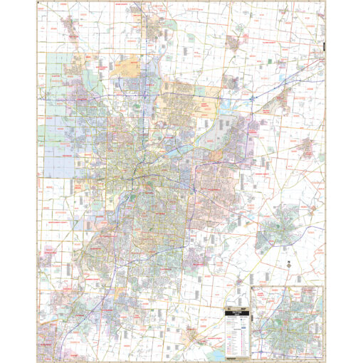Dayton, OH Wall Map by Kappa