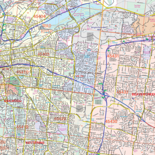 Dayton, OH Wall Map by Kappa - Image 2