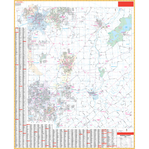 Warren, OH Wall Map by Kappa