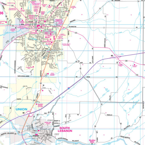 Warren, OH Wall Map by Kappa - Image 2