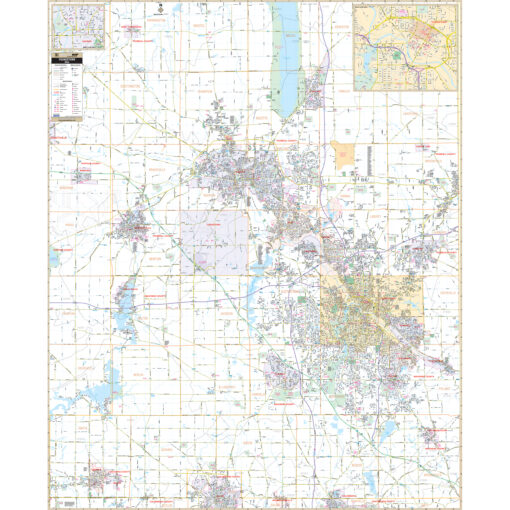 Youngstown, OH Wall Map by Kappa