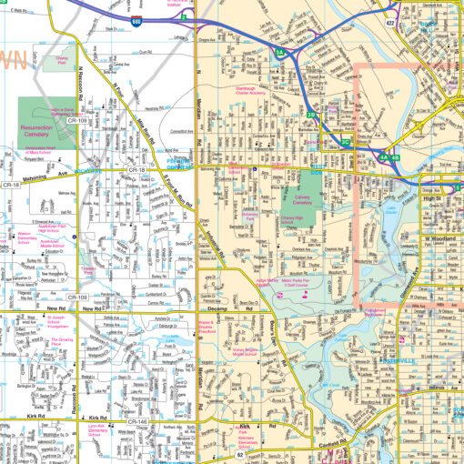 Youngstown, OH Wall Map by Kappa - Image 2