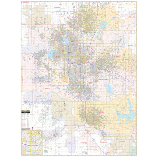 Oklahoma City, OK Wall Map by Kappa