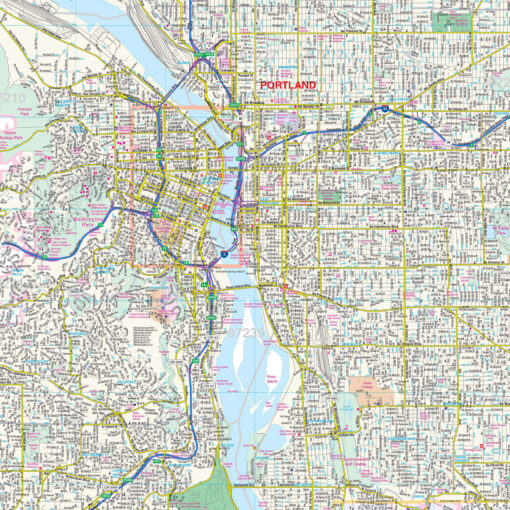Portland, OR Wall Map by Kappa - Image 2